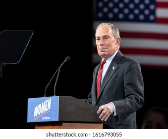 New York, NY - January 15, 2020: Mike Bloomberg Democratic Presidential candidate speaks during Mike Bloomberg 2020 launch Women for Mike at Sheraton New York