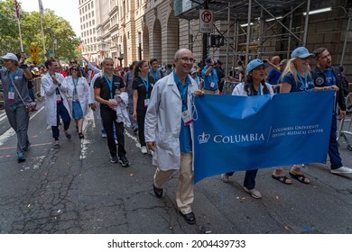 NEW YORK, NY - JULY 07: Columbia University Medical Center Members March In The 