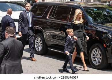 New York, NY - July 20, 2022: Eric Trump And Ivanka Trump Attend Funeral Of Ivana Trump At St. Vincent Ferrer Church