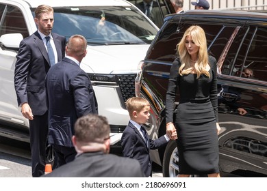 New York, NY - July 20, 2022: Eric Trump And Ivanka Trump Attend Funeral Of Ivana Trump At St. Vincent Ferrer Church