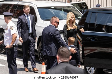 New York, NY - July 20, 2022: Eric Trump And Ivanka Trump Attend Funeral Of Ivana Trump At St. Vincent Ferrer Church