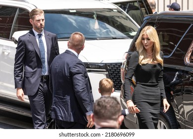 New York, NY - July 20, 2022: Eric Trump And Ivanka Trump Attend Funeral Of Ivana Trump At St. Vincent Ferrer Church