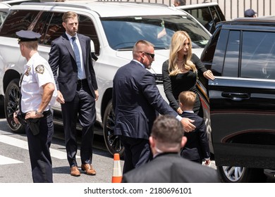 New York, NY - July 20, 2022: Eric Trump And Ivanka Trump Attend Funeral Of Ivana Trump At St. Vincent Ferrer Church