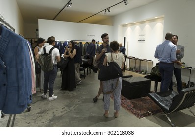 New York, NY - July 20, 2015: Atmosphere During At Strong Suit Made To Measure Pop Up Store Opening  In Meatpacking District