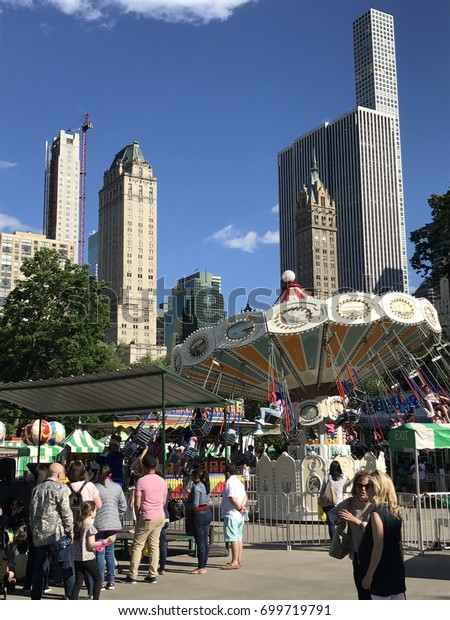 New York Ny Jun 3 Victorian Parks Outdoor Stock Image