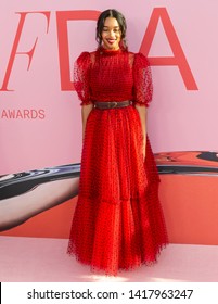 New York, NY - June 03, 2019: Laura Harrier Attends 2019 CFDA Fashion Awards At Brooklyn Museum