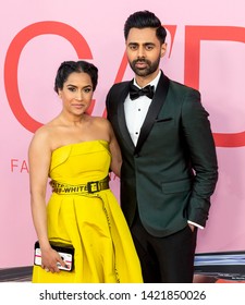 New York, NY - June 03, 2019: Beena Patel And Hasan Minhaj Attend 2019 CFDA Fashion Awards At Brooklyn Museum