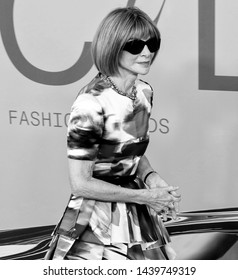 New York, NY - June 03, 2019: Anna Wintour Attends 2019 CFDA Fashion Awards At Brooklyn Museum