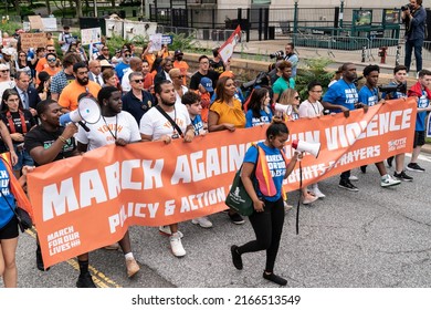 New York, NY - June 11, 2022: State Attorney General Letitia James Joined Thousand Of People Marching Across Brooklyn Bridge Against Gun Violence. March Ended With Rally In Lower Manhattan