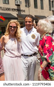 New York, NY - June 24, 2018: Sandra Lee And New York Governor Andrew Cuomo Attends 49th Annual New York Pride Parade Along 7th Avenue