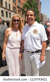 New York, NY - June 24, 2018: Sandra Lee And New York Governor Andrew Cuomo Attend 49th Annual New York Pride Parade Along 7th Avenue