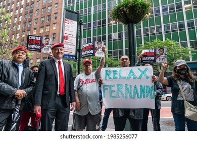 New York, NY - June 3, 2021: Mayoral Candidate On Republican Party Ticket Curtis Sliwa Arrives For Debate At PIX11 Studios