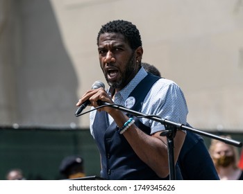 New York, NY - June 4, 2020: NYC Public Advocate Jumaane Williams Speaks During Memorial Service For George Floyd On Cadman Plaza