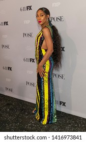 New York, NY - June 5, 2019: Mj Rodriguez Wearing Dress By Cong Tri Attends FX POSE Season 2 Premiere At The Plaza Hotel