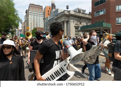 New York, NY - June 6, 2020: Jon Batiste And His Band Perform During Protest For Black Lives Matter On Union Square