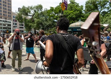 New York, NY - June 6, 2020: Jon Batiste And His Band Perform During Protest For Black Lives Matter On Union Square