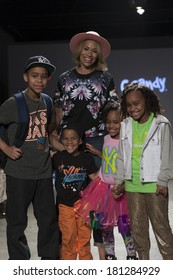 New York, NY - March 08, 2014: Designer Amber Sabathia & Her And CC Sabathia Children Walk Runway For CCandy By Amber Sabathia At Vogue Bambini PetiteParade Kids Fashion Week At Center 545