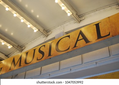 NEW YORK, NY - March 10 2018: Musical Hamilton Created By Lin Manuel Miranda, Playing At The Rodgers Theater On Broadway. It Won 11 Tony Awards In 2016.