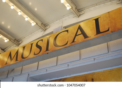 NEW YORK, NY - March 10 2018: Musical Hamilton Created By Lin Manuel Miranda, Playing At The Rodgers Theater On Broadway. It Won 11 Tony Awards In 2016.