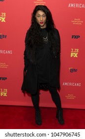 New York, NY - March 16, 2018: MJ Rodriguez Attends FX The Americans Season 6 Premiere At Alice Tully Hall Lincoln Center