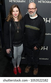 New York, NY - March 22, 2018: Amber Tamblyn, David Cross Attend Metrograph 2nd Anniversary Party At Metrograph