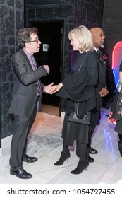 New York, NY - March 25, 2018: Mark Harris And Diane Sawyer Attend Revival Of Angels In America Play After Party At Espace