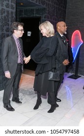 New York, NY - March 25, 2018: Mark Harris And Diane Sawyer Attend Revival Of Angels In America Play After Party At Espace