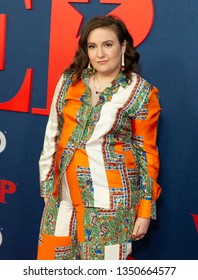 New York, NY - March 26, 2019: Lena Dunham Attends HBO Premiere Of VEEP Final Season At Alice Tully Hall