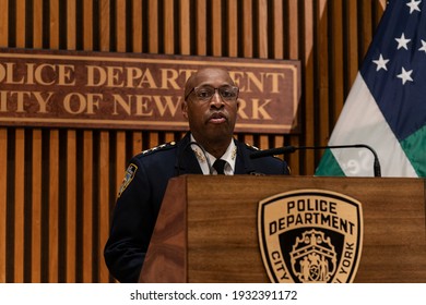 New York, NY - March 8, 2021: Chief Of Detectives Rodney Harrison Speaks At NYPD Press Briefing On Police Involved Shooting And On The Death Of A Child At Police Headquarters