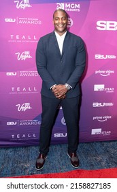 New York, NY - May 18, 2022: Wale Ogunleye Attends The 15th Annual Sports Business Journal Awards Ceremony At New York Marriott Marquis Hotel