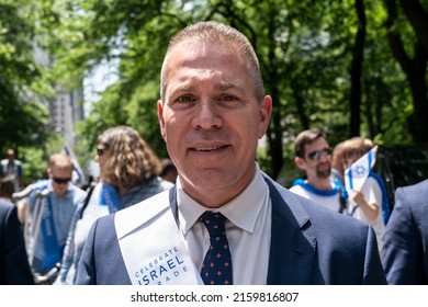 New York, NY - May 22, 2022: Ambassador Gilad Erdan Marches At Celebrate Israel Parade On A Theme Together Again On 5th Avenue In Manhattan