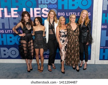 New York, NY - May 29, 2019: Shailene Woodley, Zoe Kravitz, Laura Dern, Reese Witherspoon, Meryl Streep, Nicole Kidman attend HBO Big Little Lies Season 2 Premiere at Jazz at Lincoln Center