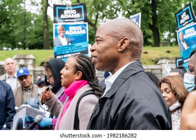 New York, NY - May 29, 2021: Eric Adams And Supporters Attend A 