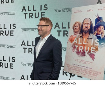 New York, NY - May 5, 2019: Kenneth Branagh Attends Premiere Of Sony Pictures Classics Movie All Is True At SAG AFTRA Foundation: Robin Williams Center