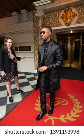 New York, NY - May 6, 2019: Michael B. Jordan Wearing Suit By Coach Leaves The Pierre Hotel For Met Gala On Theme Camp: Notes On Fashion