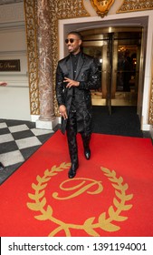 New York, NY - May 6, 2019: Michael B. Jordan Wearing Suit By Coach Leaves The Pierre Hotel For Met Gala On Theme Camp: Notes On Fashion