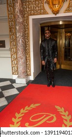 New York, NY - May 6, 2019: Michael B. Jordan Wearing Suit By Coach Leaves The Pierre Hotel For Met Gala On Theme Camp: Notes On Fashion