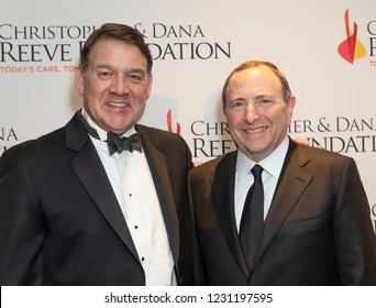 New York, NY - November 15, 2018: Michael Fordyce And Gary Bettman Attend The Christopher & Dana Reeve Foundation Magical Evening Gala At Sheraton Times Square
