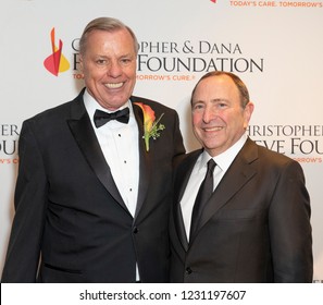 New York, NY - November 15, 2018: Peter Wilderotter And Gary Bettman Attend The Christopher & Dana Reeve Foundation Magical Evening Gala At Sheraton Times Square