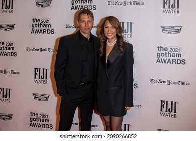 NEW YORK, NY - NOVEMBER 29: Sean Baker And Samantha Quan Attend The 2021 Gotham Awards At Cipriani Wall Street On November 29, 2021 In New York City.