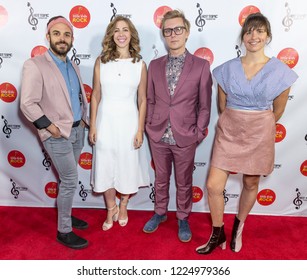 New York, NY - November 8, 2018: Mike Calabrese, Rachael Price, Mike Olson, Bridget Kearney Attend 10th Annual Little Kids Rock Benefit At PlayStation Theater 