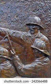 NEW YORK, NY OCT 23, 2013: The Memorial Wall, Located At FDNY Engine 10 Ladder 10, Directly Across From The World Trade Center Site. It's Dedicated To The 343 Members Of The NYFD Who Died On 9/11.