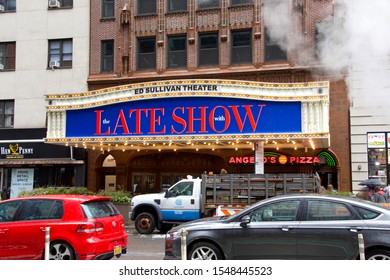 New York, N.Y. - Oct 27, 2019: Stephen Colbert, Broadcast The Late Show With Stephen Colbert From The Ed Sullivan Theater, Home Of The Late Show With David Letterman.