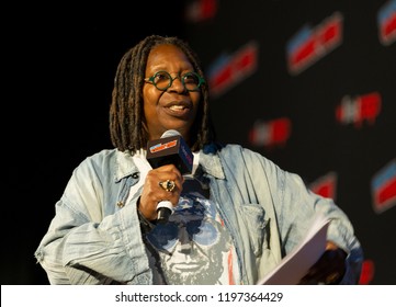 New York, NY - October 6, 2018: Whoopi Goldberg Attends Amazon Prime Good Omens Panel During New York Comic Con At Hulu Theater At Madison Square Garden