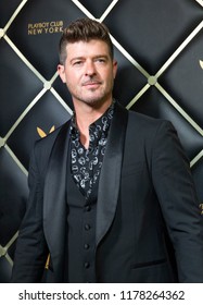 New York, NY - September 12, 2018: Robin Thicke Attends Playboy Club New York Opening Party On 42nd Street