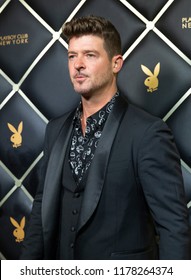 New York, NY - September 12, 2018: Robin Thicke Attends Playboy Club New York Opening Party On 42nd Street