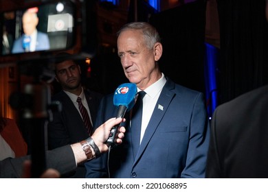 New York, NY - September 12, 2022: Israeli Minister Of Defense Benjamin Benny Gantz Attends Annual Jerusalem Post Conference At Gotham Hall