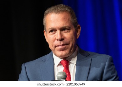 New York, NY - September 12, 2022: Ambassador, Permanent Representative Of Israel To The UN Gilad Erdan Speaks During Annual Jerusalem Post Conference At Gotham Hall