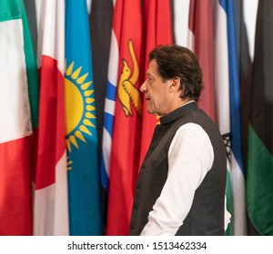 New York, NY - September 24, 2019: Prime Minister Of Pakistan Imran Khan Attends Luncheon Hosted By Secretary-General During 74th General Assembly At UN Headquarters