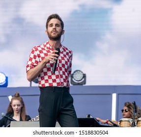 New York, NY - September 28, 2019: Ben Platt Performs On Stage During 2019 Global Citizen Festival At Central Park